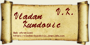 Vladan Kundović vizit kartica